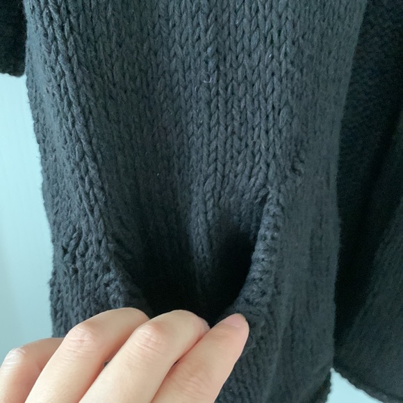 NWT LOFT Crochet Knit 3/4 Sleeves Drop Shoulder Open Cardigan Sweater Size M - Picture 7 of 16